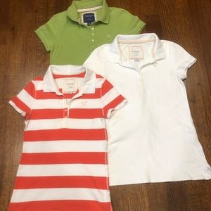 All Three American Eagle Outfitters Polos